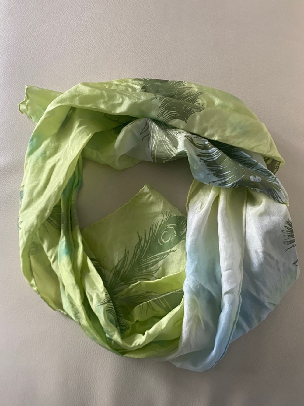 Designed by Ruth Reeb Lime Green Silk Scarf
